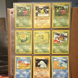 Vintage Pokemon binder lot 9 cards - Image 1
