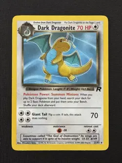 Pokemon Dark Dragonite 22/82 Team Rocket Regular Rare 70HP Dragon 70 Attack - Image 1