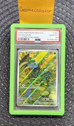 [PSA 10] Bulbasaur Illustration Rare 166/165 SV Pokemon 151 2023 English - Image 1