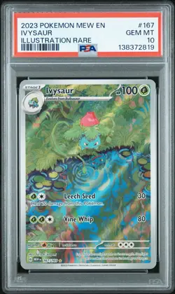 Pokemon TCG Ivysaur Scarlet & Violet 151 IR #167/165 PSA 10 Gem Mint English - Image 1