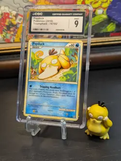 2010 Pokemon ⁉ Psyduck 74/102 Triumphant 🌀 CGC 9 MINT ✨ Low Pop Psyduck - Image 1