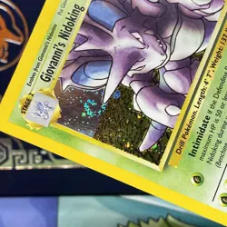Pokemon TCG Giovanni's Nidoking Gym Challenge Holo Perfect SWIRL 7/132 LP - Image 3