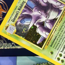 Pokemon TCG Giovanni's Nidoking Gym Challenge Holo Perfect SWIRL 7/132 LP - Image 4
