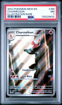 2023 POKEMON MEW EN-151 ILLUSTRATION RARE #169 CHARMELEON PSA 7 - Image 1