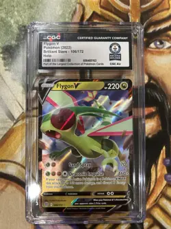 CGC Guinness World Record Flygon V 106/172 Brilliant Stars Pokemon Holo 🔥 - Image 1