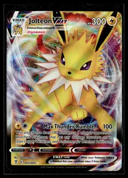 Pokemon TCG SWSH07: Evolving Skies #051/203 Jolteon VMAX - Image 1