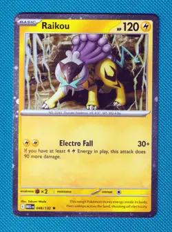 Raikou Cosmo Holo 048/132 USA Excl Pokemon TCG Mega Evolutions Promo Masterset - Image 1