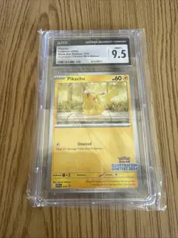 2025 Pokemon Pikachu Black Star Promo Illustration Contest 2024 SVP 214 CGC 9.5 - Image 1