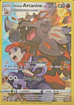 2022 POKEMON Hisuian Arcanine TG08/TG30 Swsh11: Lost Origin Trainer Gallery Holo - Image 1