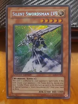 🔥 YUGIOH • SILENT SWORDSMAN LV5 • LIMITED • SECRET RARE • EEN-ENSE4 • NM🔥 - Image 1