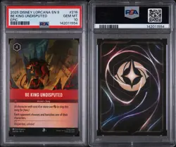2025 DISNEY LORCANA EN 9-FABLED EPIC #216 BE KING UNDISPUTED PSA 10 - Image 3