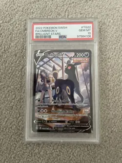Umbreon V TG22/TG30 Pokemon Card - Brilliant Stars Trainer Gallery - PSA 10 - Image 1