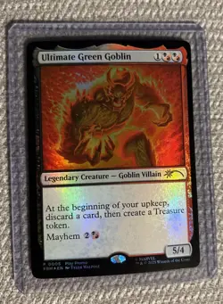 mtg Ultimate Green Goblin Super Rare FOIL Specification Champion Play Promo - Image 4