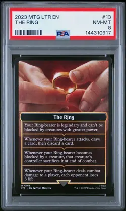 2023 MTG THE LORD OF THE RINGS: TALES OF MIDDLE-EARTH #13 THE RING PSA 8 - Image 1