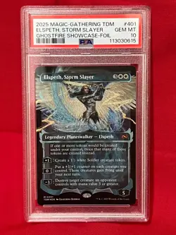 2025 Magic-Gathering TDM Elspeth, Storm Slayer Ghostfire Showcase-Foil GEM MT 10 - Image 1