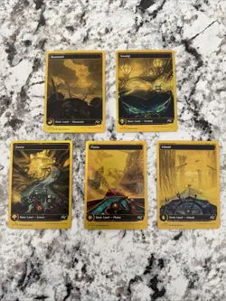 First Place Foil Driver Seat Full Art Lands Set of 5 Aetherdrift DFT MTG 507-511 - Image 1