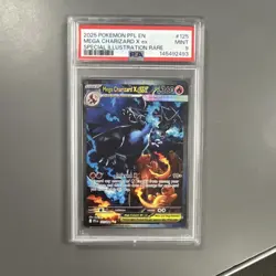 Pokemon Mega Charizard X ex Special Illustration Rare Holo Me02 125/094 PSA 9 - Image 1