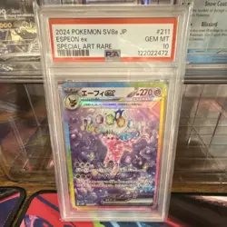 Pokemon Espeon ex SV8a Terastal Fest Ex 211/187 Special Art Rare Holo PSA 10 - Image 1