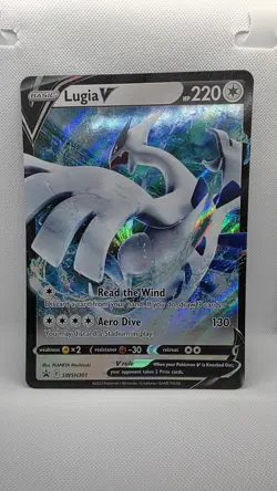 Pokemon TCG JUMBO Lugia V Black Star Promo SWSH 301 - Image 1
