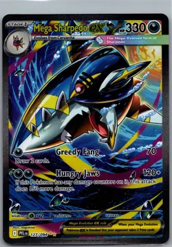 Mega Sharpedo ex - 127/094 ME02: Phantasmal Flames Pokemon TCG Special Illustrat - Image 1