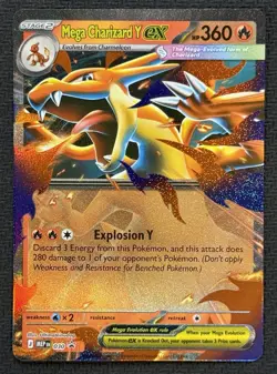 Pokemon Mega Charizard Y ex Ascended Heroes English Pokemon TCG NM Promo - Image 1