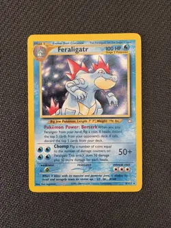 Feraligatr Pokemon Neo Genesis Unlimited Holo 4/111 - Vintage - Image 1