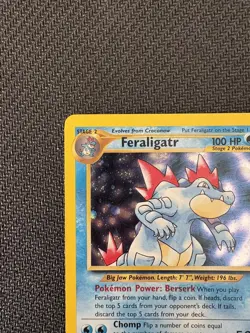Feraligatr Pokemon Neo Genesis Unlimited Holo 4/111 - Vintage - Image 2