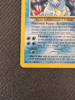 Feraligatr Pokemon Neo Genesis Unlimited Holo 4/111 - Vintage - Image 5