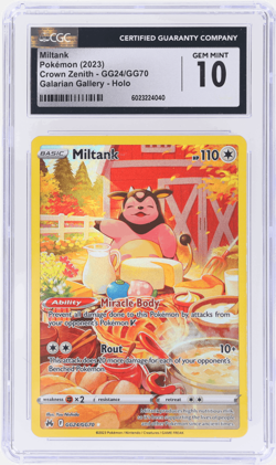 2023 Pokemon Sword and Shield Crown Zenith Miltank #GG24 CGC 10 - Image 1