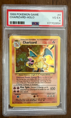 1999 POKEMON GAME CHARIZARD-HOLO PSA 4 VG EX - Image 1