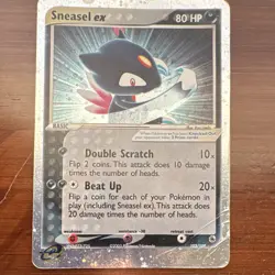Pokemon Sneasel ex EX Ruby & Sapphire Holo Ultra Rare 103/109 2003 - Damaged - Image 1