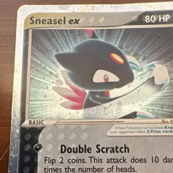 Pokemon Sneasel ex EX Ruby & Sapphire Holo Ultra Rare 103/109 2003 - Damaged - Image 2