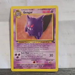 Pokemon Gengar Fossil Rare 20/62 1999 80 HP Stage 2 Unlimited Regular - Image 1