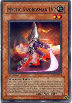 Yugioh! HP Mystic Swordsman LV2 - SOD-EN011 - Rare - Unlimited Edition Heavily P - Image 1