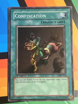 Yugioh Confiscation MRL-038 1st Edition Super Rare NM VLP - Image 1