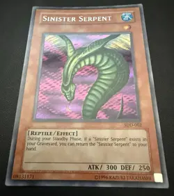 Sinister Serpent SDD-002 Secret Rare, Yu-Gi-Oh! TCG, *Great Condition* - Image 5