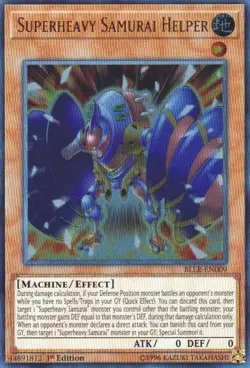 Yugioh! LP Superheavy Samurai Helper - BLLR-EN009 - Ultra Rare - 1st Edition Lig - Image 1