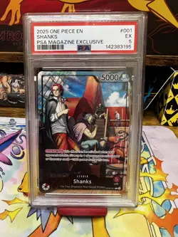PSA Shanks PSA Magazine Exclusive OP09-001 One Piece English Gem - Image 1