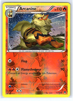 Arcanine [Reverse Holo] 11/122 Breakpoint LP Pokemon Card - Image 1