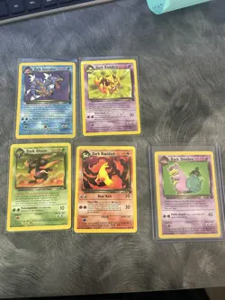 Team Rocket Lot Cards. Gyarados, Slowbro, Kadabra, Gloom, Rapidash - Image 1