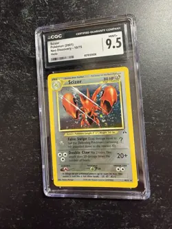 CGC 9.5 Scizor 2001 Neo Discovery 10/75 Holo Rare Pokemon Card Mint - Image 2