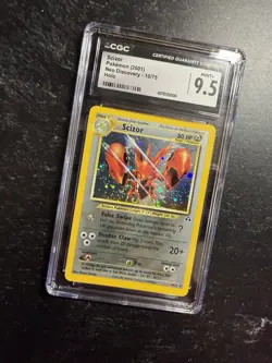 CGC 9.5 Scizor 2001 Neo Discovery 10/75 Holo Rare Pokemon Card Mint - Image 3