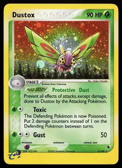 Dustox 6/109 Holo SWIRL EX Ruby & Sapphire Pokemon Card - Image 1