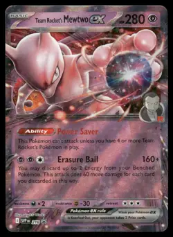 Pokemon Cards Team Rocket's Mewtwo ex 216 Scarlet & Violet Promo NM - Image 1