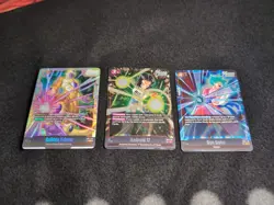 Dragon Ball Super Card Game FB02 Lot Of 3 Cards Golden Frieza Android 17 Goku - Image 1