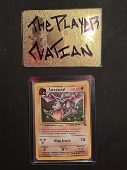 Pokemon TCG Aerodactyl Holo Rare Card #1/62 Fossil WOTC 1999 - Image 1
