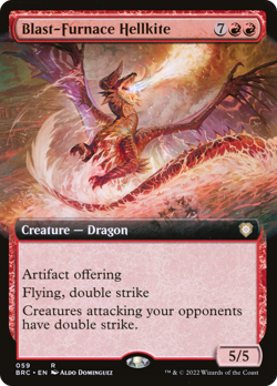 Blast-Furnace Hellkite (REGULAR) x1 - MTG The Brothers' War Commander BRC #59 - Image 1