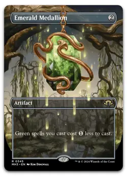 Emerald Medallion (Borderless) #345 (NM) Modern Horizons 3 MH3 Magic MTG - Image 1