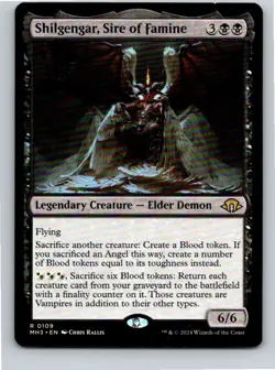 Magic the Gathering Shilgengar, Sire of Famine Modern Horizons 3 MTG Free Shipp! - Image 1
