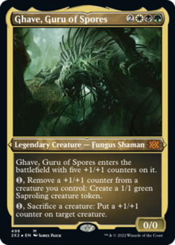 Slightly Played, English - 1 x MTG Ghave, Guru of Spores - Foil Etched Double Ma - Image 1